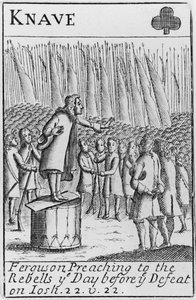 Ferguson prêchant aux rebelles la veille de la défaite de la rébellion de Monmouth - English School